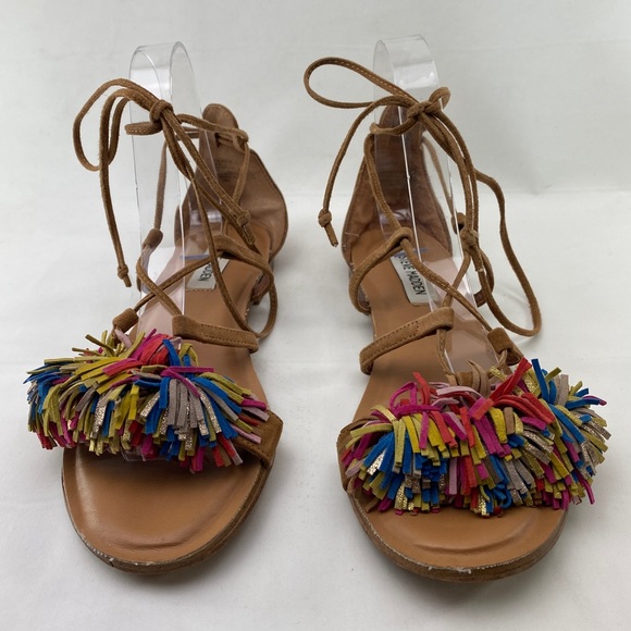 Steve Madden Swizzle Lace up Flat Sandals size 8.5 Womens - Picture 5 of 15